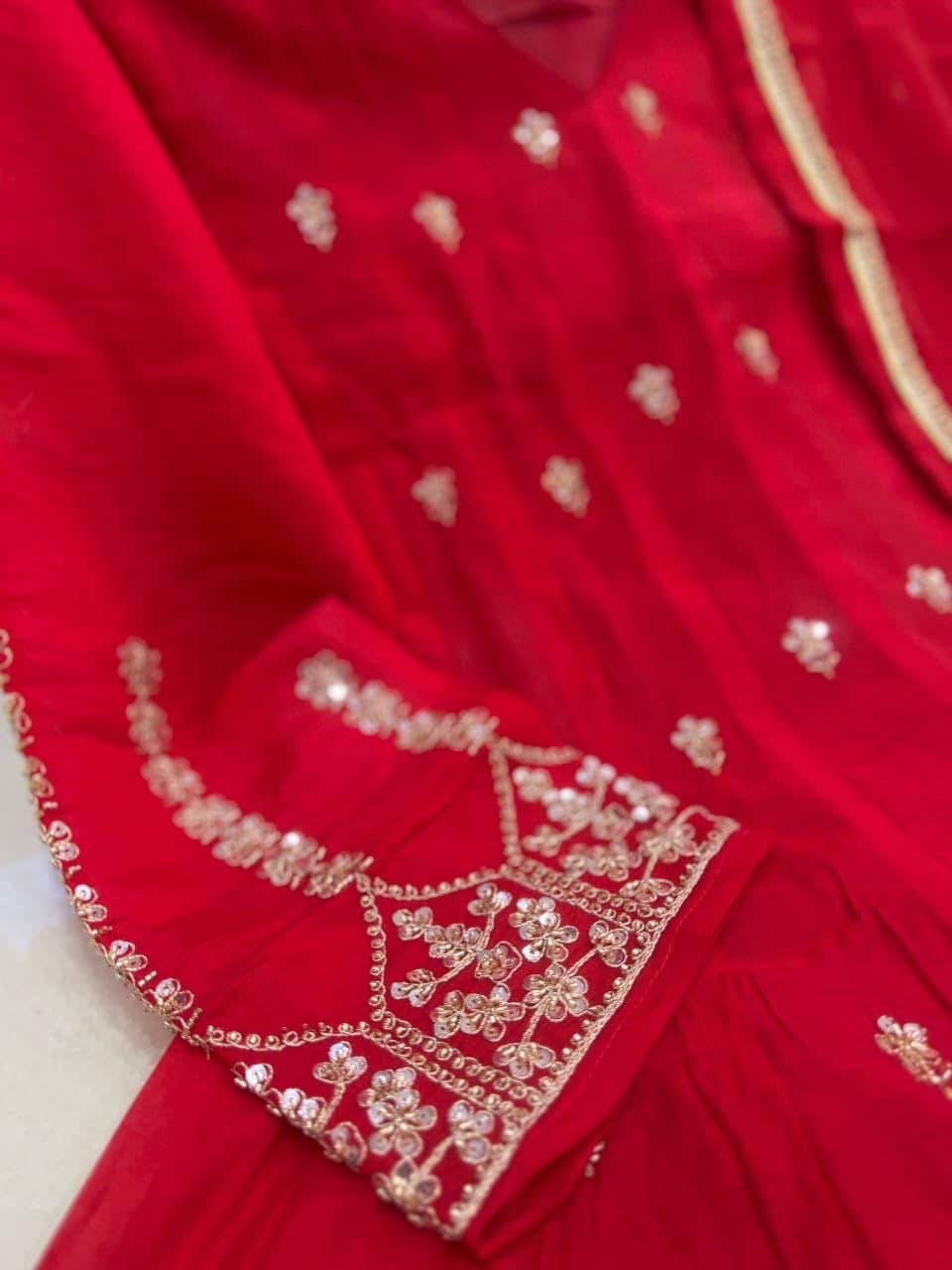*❤️ WEDDING Ruby PREMIUM DESIGNER FESTIVAL ANARKALI SUIT COLLECTION – image 5