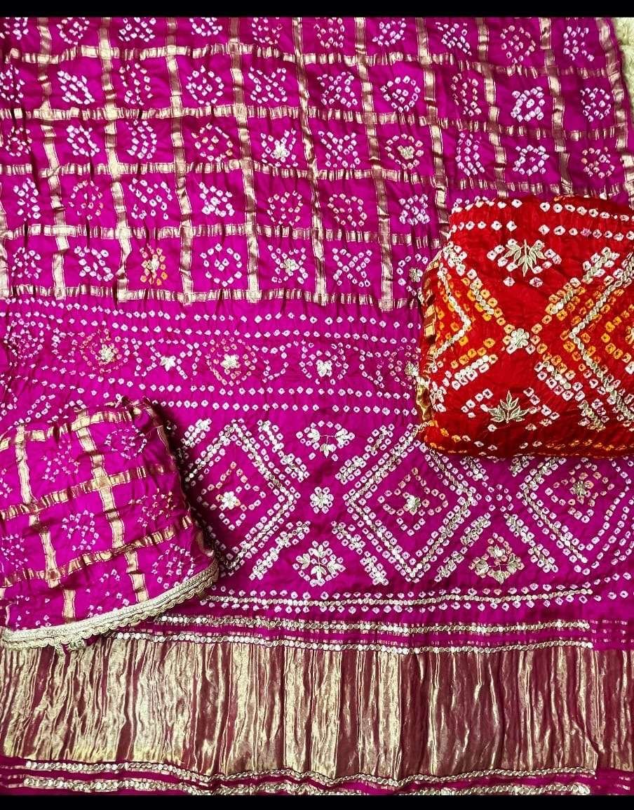 Pure Gajji Ghatchola silk bandhej – image 2