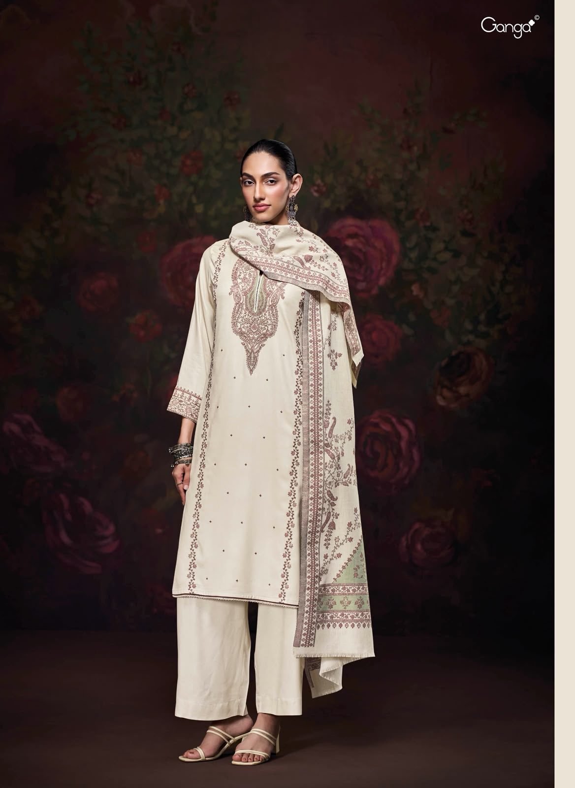 Ganga premium suits – Cream – image 7
