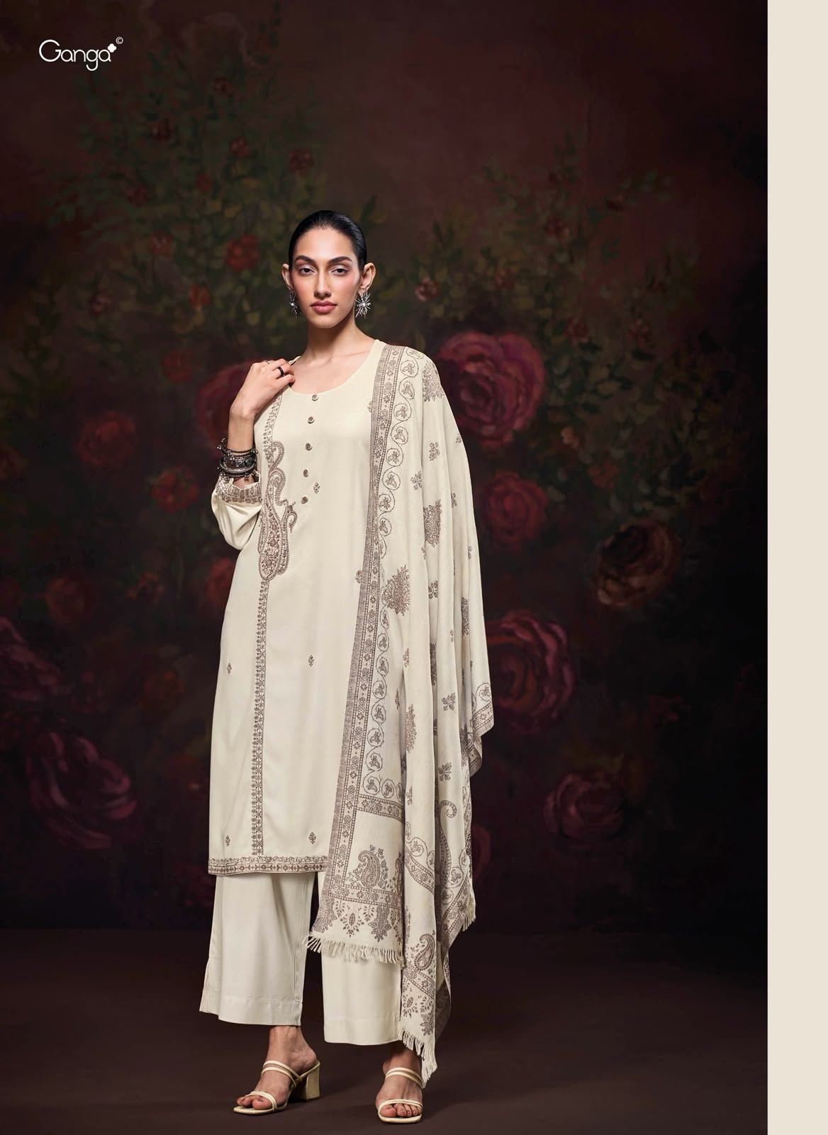 Ganga premium suits – Cream – image 5