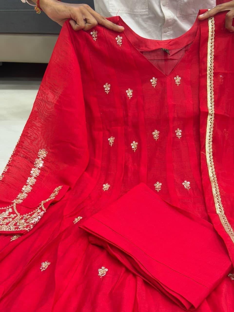 *❤️ WEDDING Ruby PREMIUM DESIGNER FESTIVAL ANARKALI SUIT COLLECTION – image 4