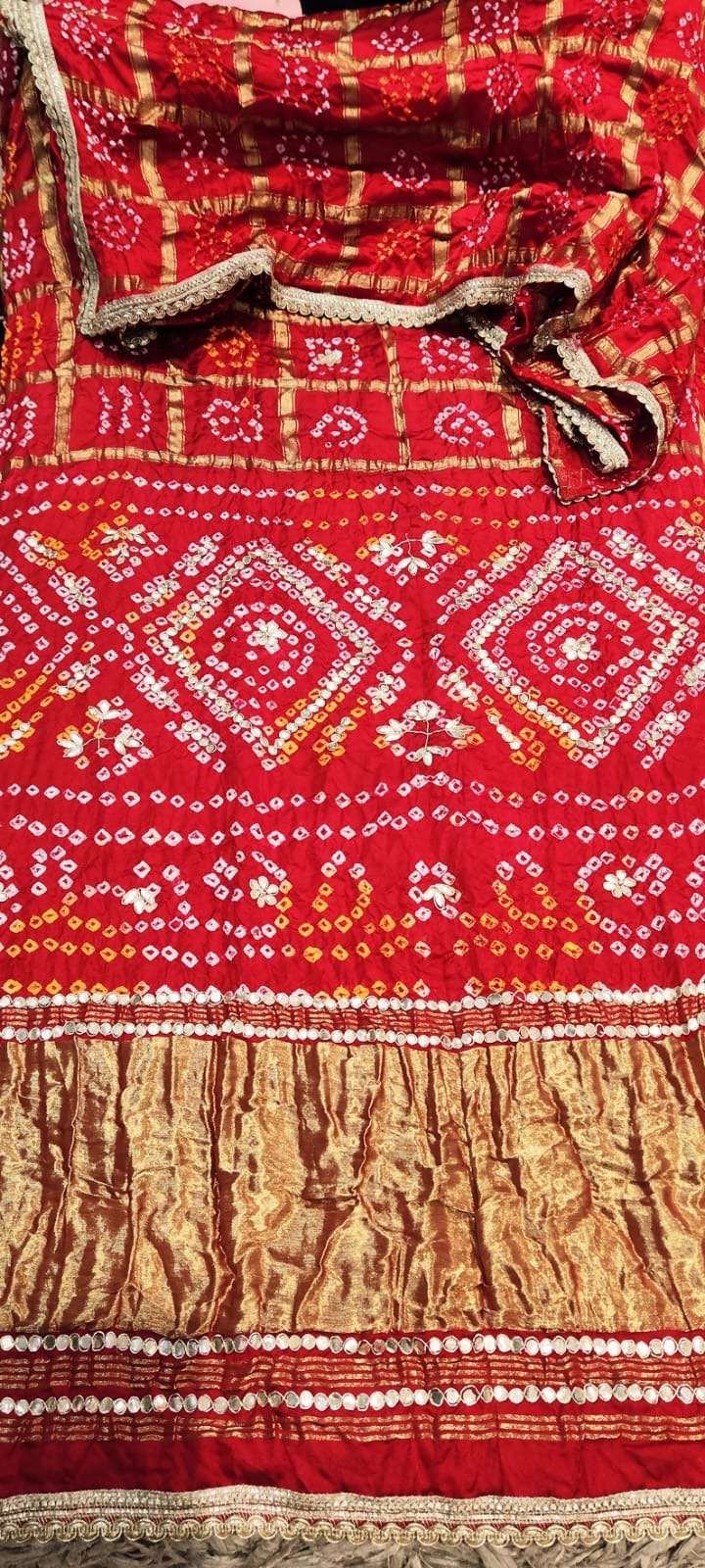 Pure Gajji Ghatchola silk bandhej