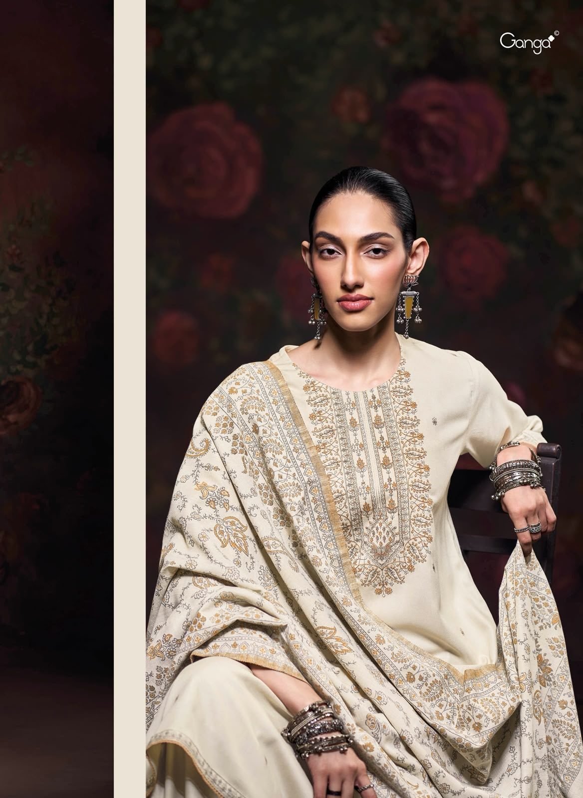 Ganga premium suits – Cream – image 11