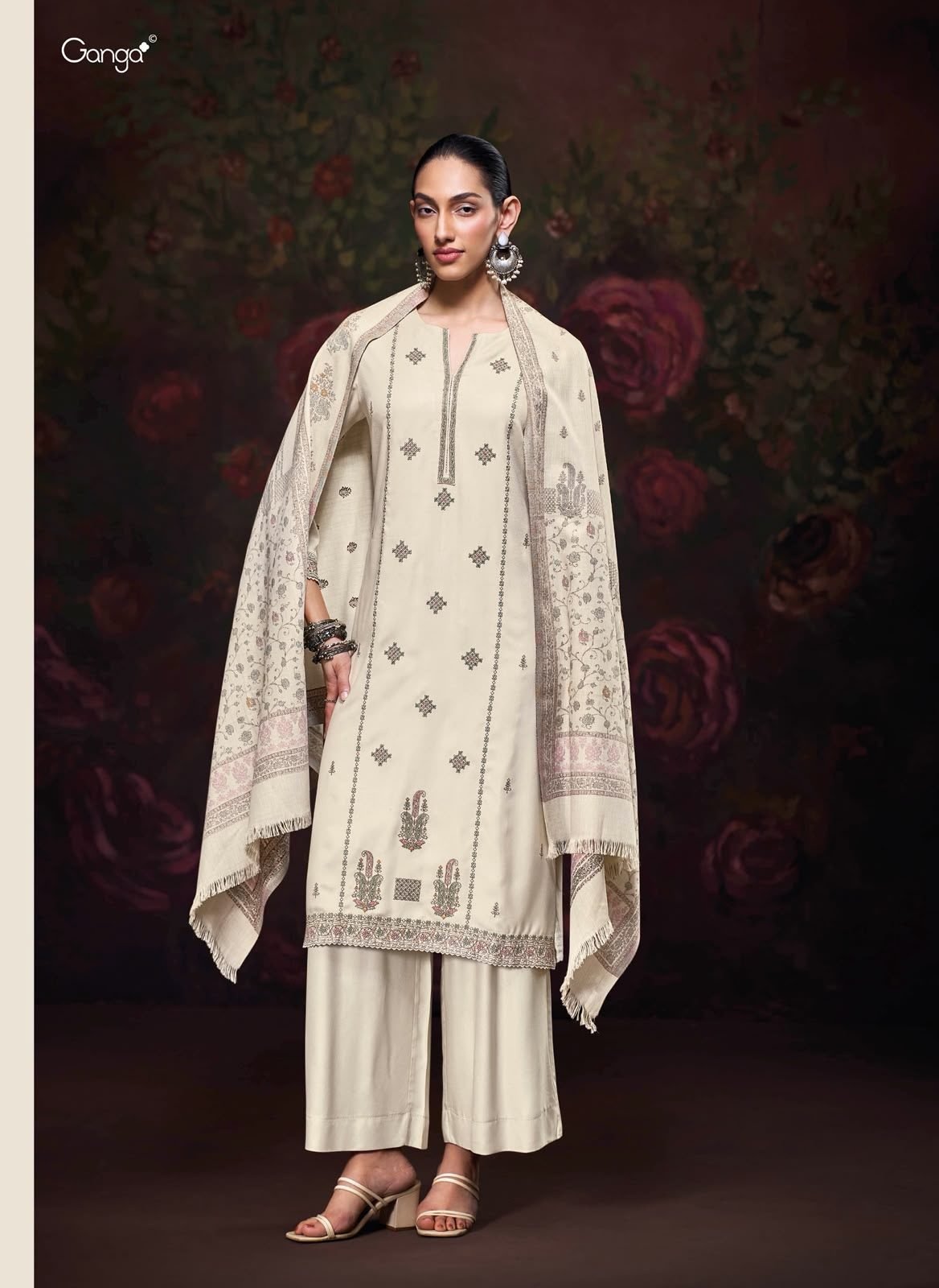 Ganga premium suits – Cream – image 9