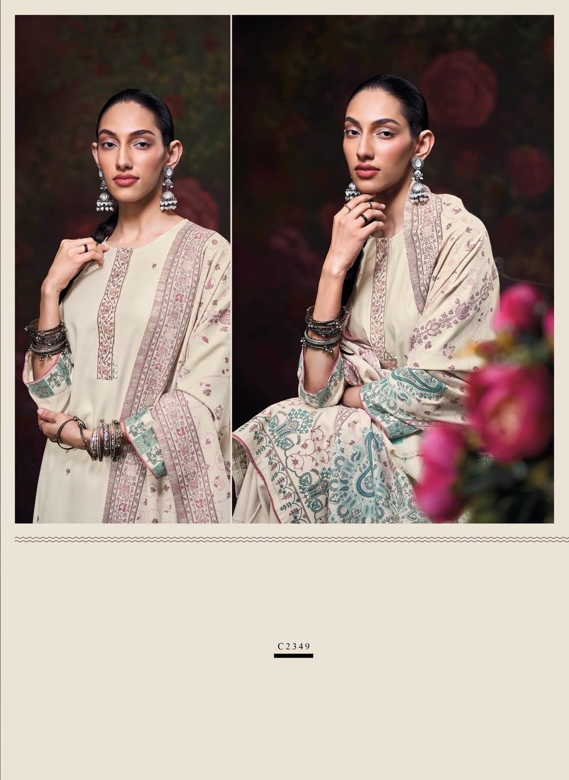 Ganga premium suits – Cream – image 14