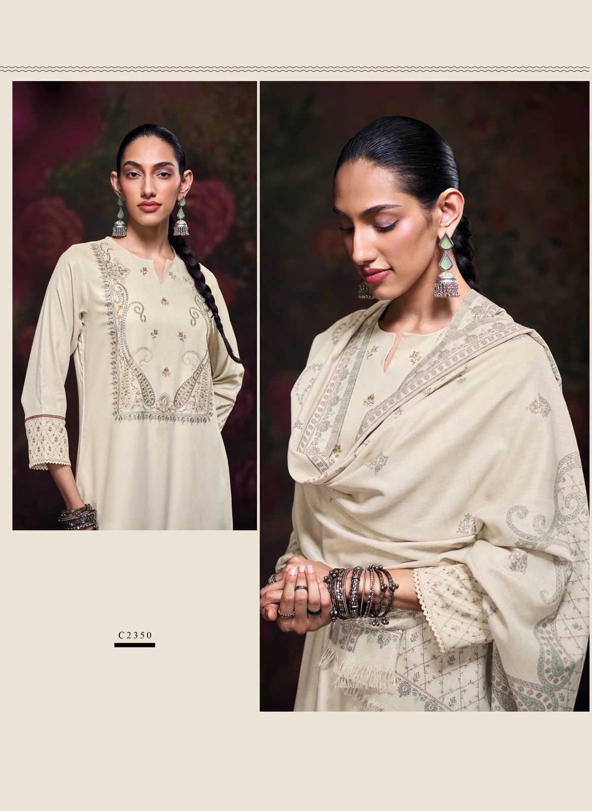 Ganga premium suits – Cream – image 4