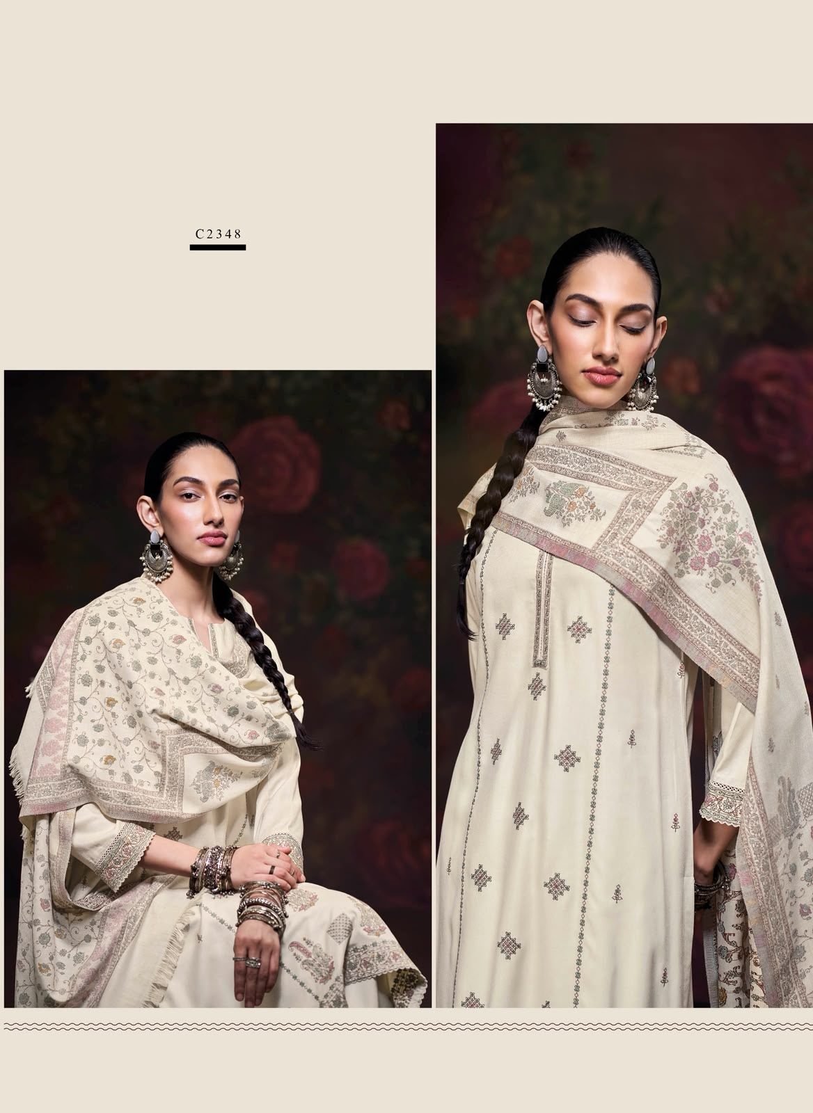 Ganga premium suits – Cream – image 3