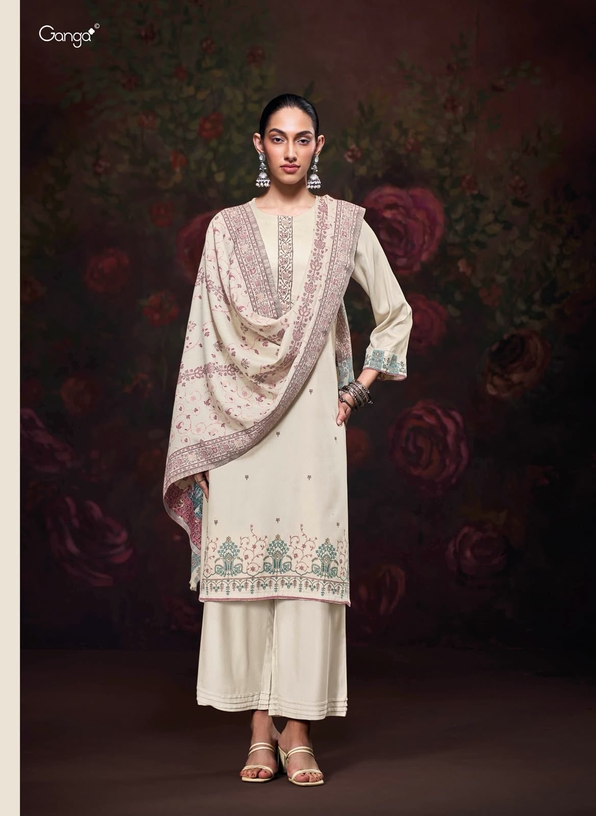 Ganga premium suits – Cream – image 6